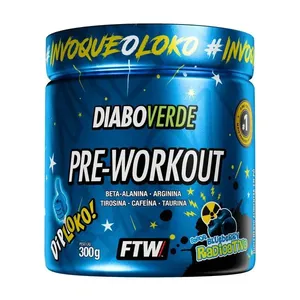 Pré Treino Diabo Verde Pre-Workout Sabor Bluberry Radioativo FTW 300g