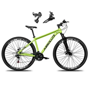 Bicicleta Aro 29 Absolute Nero 5 Alumínio 21v Câmbios Shimano Freio A Disco Mountain Bike Verde Tam: 17