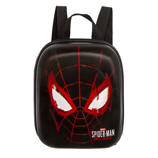 Mochila Pequena Maxtoy 3D Homem Aranha Miles Preto Único