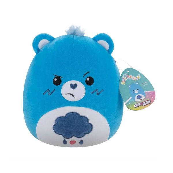 Pelúcia Squishmallows Ursinhos Carinhosos Grumpy Bear Azul Zangadinho 20cm Sunny