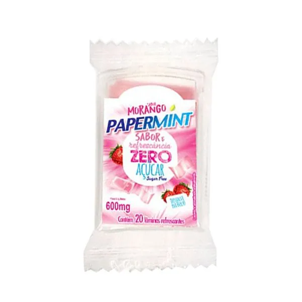 Papermint Lâminas Refrescantes Comestíveis Zero Açucar 600mg Danilla Foods