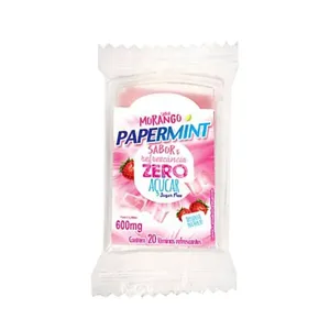 Papermint Lâminas Refrescantes Comestíveis Zero Açucar 600mg Danilla Foods