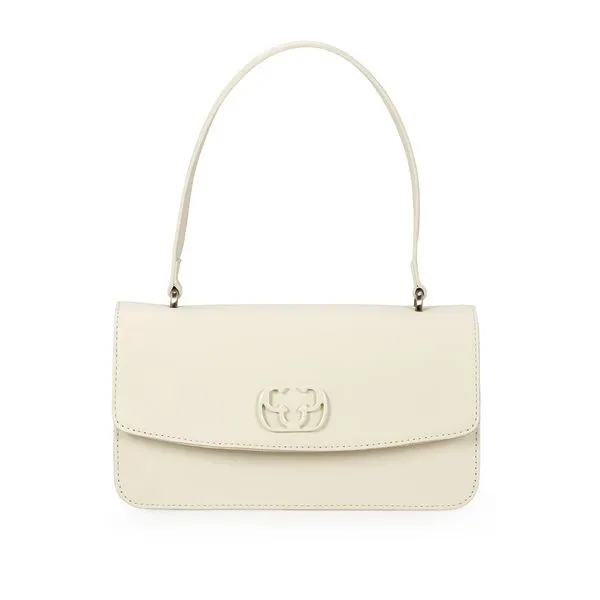 Bolsa Couro Branca Duna Shoulder