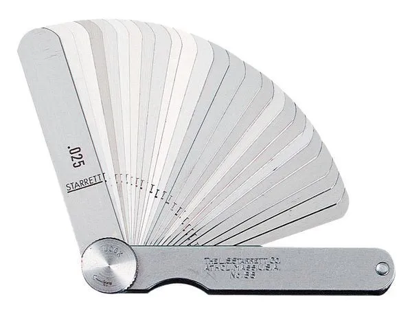 Calibre de folga 0,05 a 1mm Leque 20 Lâm.afiladas 100mm 66MTS - Starrett