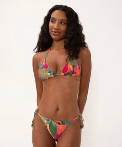 biquíni calcinha tanga lacinho e proteção uv rosa G