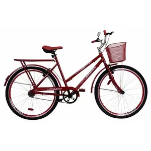 Bicicleta Cairu Aro 26 Genova Com Bagageiro E Cesta Vermelho (MP)
