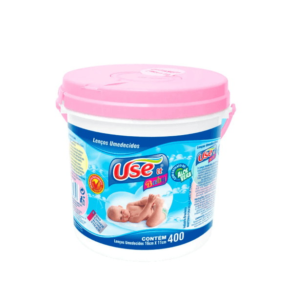 Lenços Umedecidos Use It Baby Rosa 400 Unidades