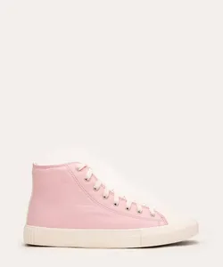 tênis de lona cano alto rosa 37
