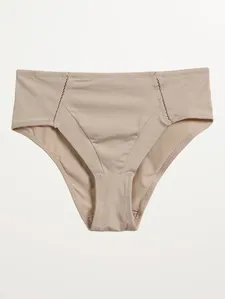Calcinha Microfibra Ponto Crochê Feminino AREIA GG