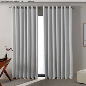 Cortina Bella & Co Blackout Tebas 420x250cm Cinza (MP)