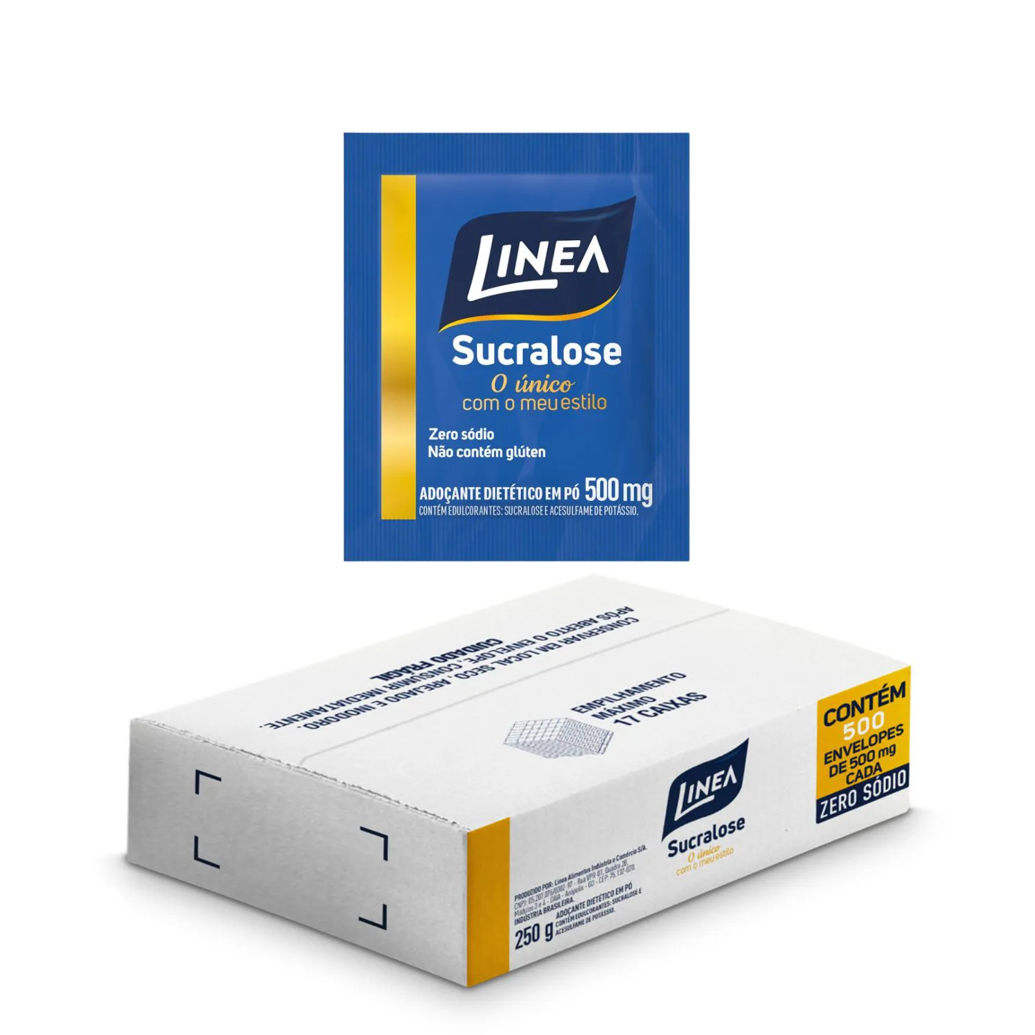 Adoçante Sucralose Sachês Em Pó Linea - Caixa 500 Unidades 0,5g