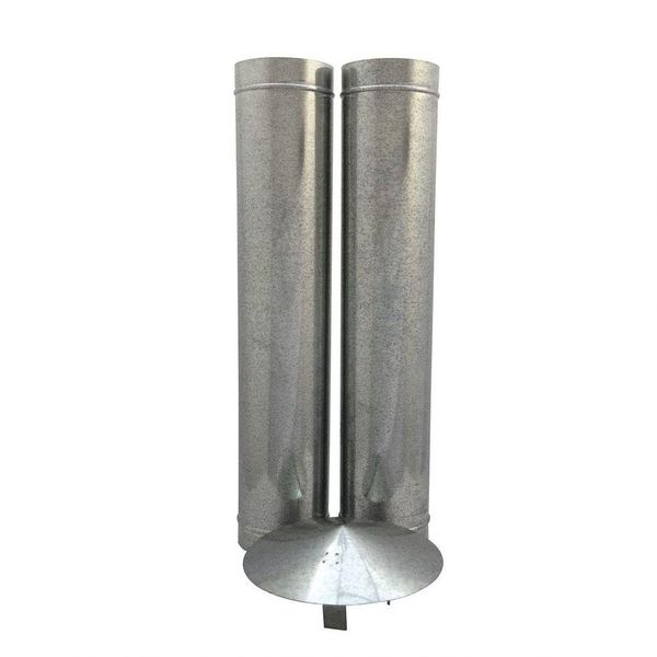 1,20 M Duto Galvanizado 200 Mm De Diâmetro Com Chapéu Chinês