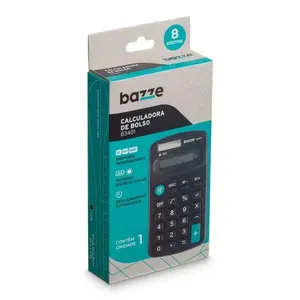 CALCULADORA DE BOLSO BAZZE B3401 PRETA