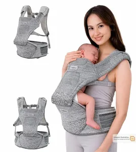 Canguru Confort Seat Air Mesh 4 em 1 Cinza Twibex Premium Cinza
