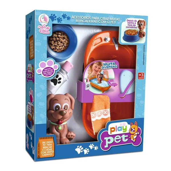 Cachorrinho Play Pet Plástico Colorido - Lua De Cristal
