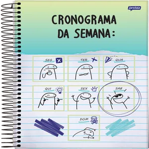 Caderno Universitário Espiral Flork 1 Matéria 80 Folhas 7299723/7299724 - Jandaia