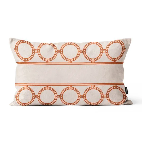 Capa Almofada Elegance Cordonê Lino Terracota Simples 30x50cm 4195114 - Tuti Gottô