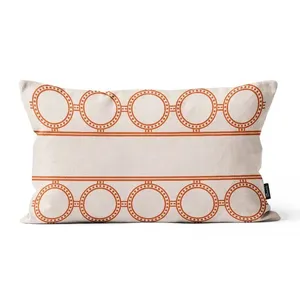Capa Almofada Elegance Cordonê Lino Terracota Simples 30x50cm 4195114 - Tuti Gottô