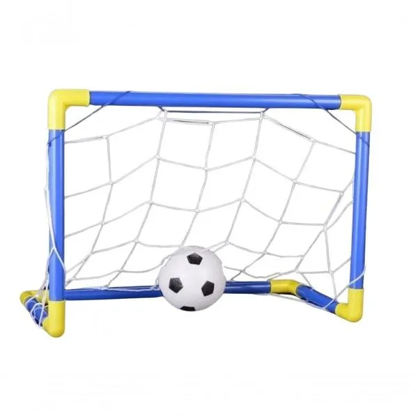 Trave De Futebol Gol Miniatura Infantil Com Bola E Bomba De Ar