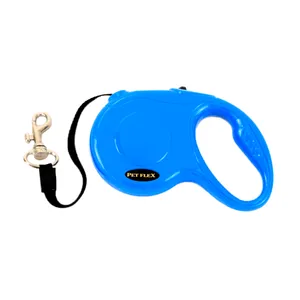 Guia Retrátil Fita Pet Flex Azul até 18 kg - 3 M