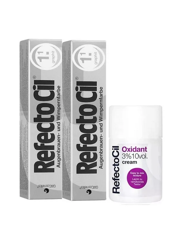 Kit Refectocil 2 Tinta + 1 Oxidante Creme N° 1.1 Grafite