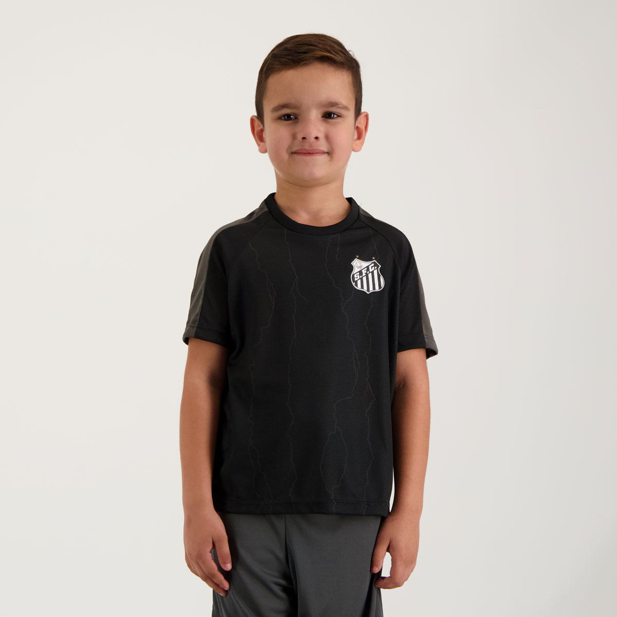 Camisa Santos Vein Infantil Preta