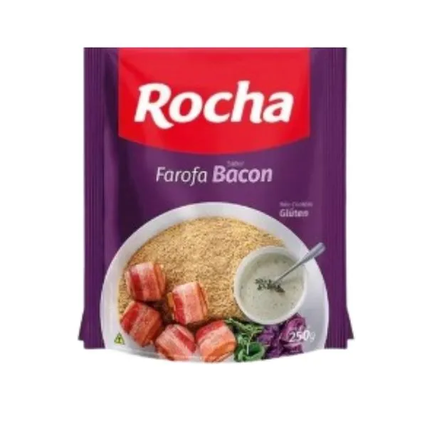 Farofa de Mandioca Rocha Bacon 250g FAROFA MANDIOCA ROCHA BACON 250G