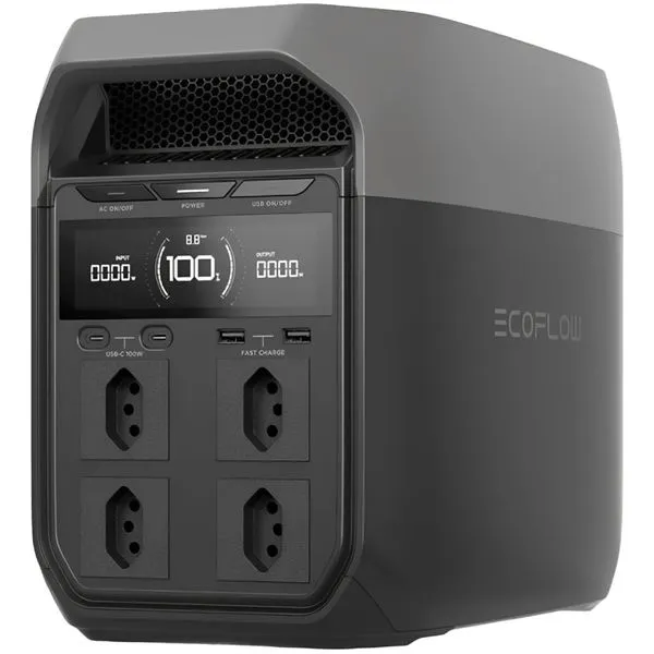 Gerador de Energia Portátil Delta 3 1800 Watts 220 Volts com Painel - GD62BR1010 - ECOFLOW