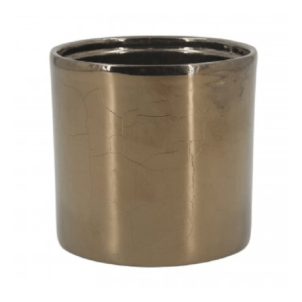 Vaso Sila de Cerâmica Ts Brasil Ouro Único