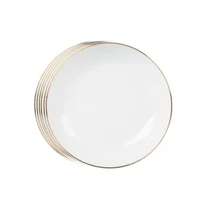 Jogo de pratos fundos em porcelana L'Hermitage Legacy Gold 20,5cm 6 peças
