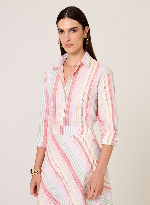 Camisa Special Fit Listrada Dudalina Feminina 36