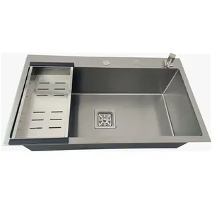 Cuba Gourmet Quadrada Aço Inox Escovada 78X45cm Preta com Acessórios - CUB-014 - STILLUS HOME