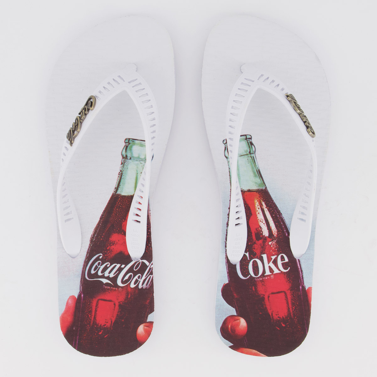 Chinelo Coca Cola Toast Branco