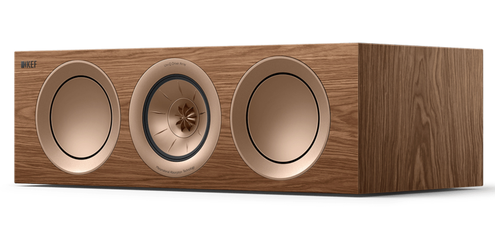 Caixa de Som Kef R2 Center Meta Madeira Walnut