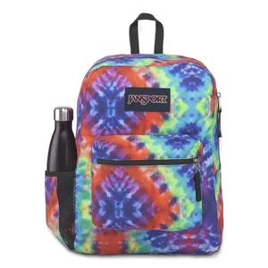 Mochila JanSport Cross Town Red/Multi Hippie Days
