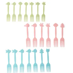Conjunto Garfinhos Para Petiscos Coloridos Plástico 20 Peças 9x4,5x,4,5cm LM1828 - honeyhome