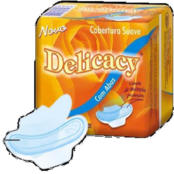 Kit c/9 Absorvente Delicacy S/ Abas Suave Gel C/8Un