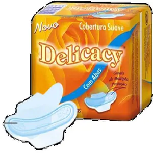 Kit c/9 Absorvente Delicacy S/ Abas Suave Gel C/8Un