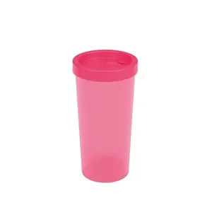 Copo Nutri Com Tampa Plástico Rosa 500ml - Brinox