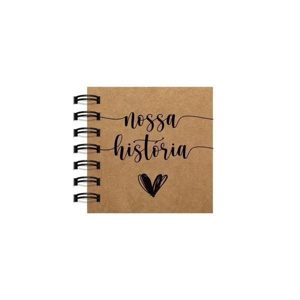 Scrapbook OEM Nossa História Capa Flexível Papel Kraft 240g 20 Folhas Internas 180g Mini 10x10cm Preto Scrapbook OEM Nossa História Capa Flexível Kraft 240G 20 Folhas Internas 180G Mini 10X10CM Preto