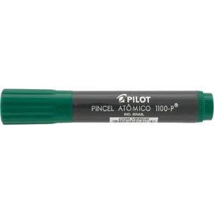 Pincel Marcador Permanente Pilot Atômico 1100P Ponta Chanfrada Recarregável Verde Pincel Marcador Permanente Pilot Atômico 1100P Recarregável Verde