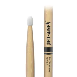 Baqueta Promark TX5BN American Hickory 5B Ponta Nylon Ovalada Amadeirado Baqueta TX5BN American Hickory 5B Ponta Nylon Amadeirado Promark