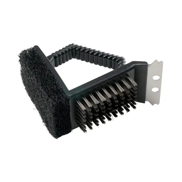 Escova Easy Grill Full Fit 3 em 1 para Churrasqueira em Aço e Plástico 15cm