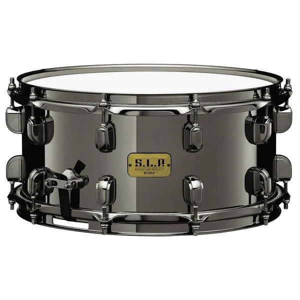 Caixa para Bateria Tama S.L.P. LBR1465 14x6.5 Brass Casco 1.5mm Aro Flangeado 2.3mm Preta Tama Drums Caixa para Bateria Tama S.L.P. LBR1465 14x6.5 Black Brass Tama Drums