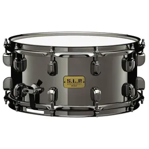 Caixa para Bateria Tama S.L.P. LBR1465 14x6.5 Brass Casco 1.5mm Aro Flangeado 2.3mm Preta Tama Drums Caixa para Bateria Tama S.L.P. LBR1465 14x6.5 Black Brass Tama Drums