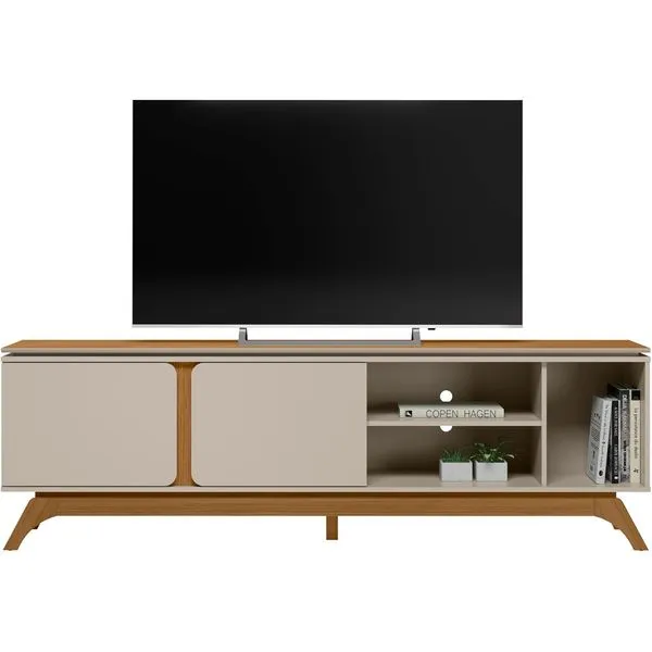 Rack Para TV Até 70" Linea Istambul Nature Com Off White