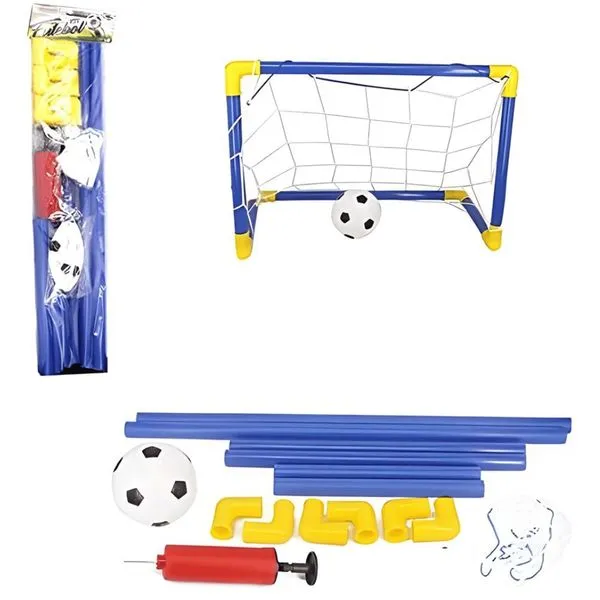 Kit Futebol com Gol e Bola WB7871 Infantil com Bomba de Ar Plástico PVC Well Kids Kit Futebol com Gol e Bola WB7871 Infantil Plástico Well Kids