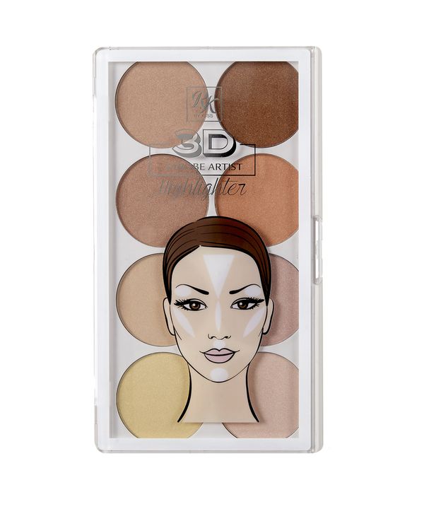 palete de iluminador ruby kisses 3d strobe artist powder highlighter Único