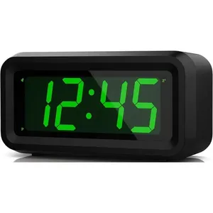 Despertador Digital Pequeno Kwanwa LED Preto/Verde A-MBI