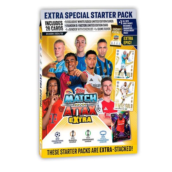 Conjunto de Cartas - Match Attax Extra - Starter Pack - Temporada 2024/25 - Topps